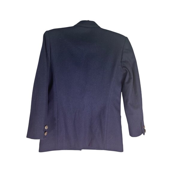 Abercrombie And Fitch Womens Vintage Wool Navy Blazer With Engraved Button And P - Picture 15 of 15